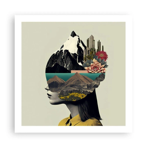 Plakat - Kvinden - altid et mysterium - 60x60 cm