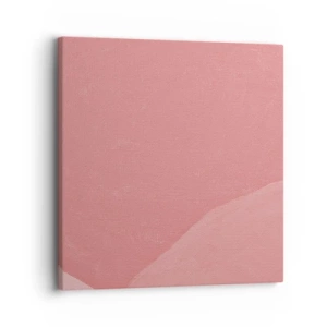 Lærredstryk - Billede på lærred - Organisk komposition i pink - 30x30 cm