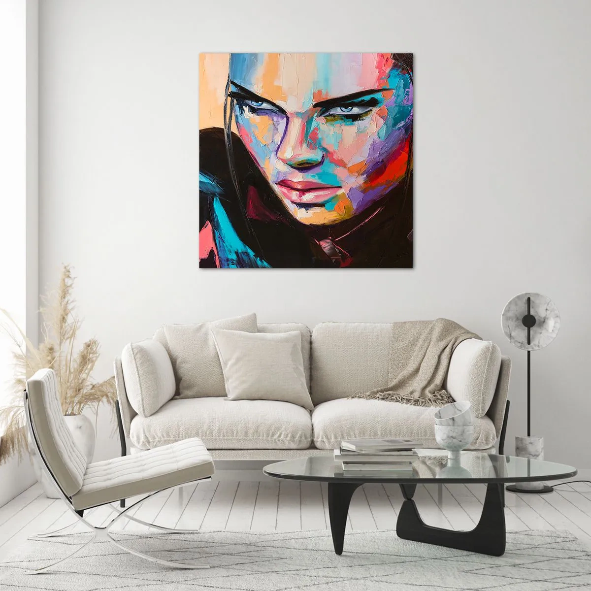 Billede på glas - Vild i hjertet - 60x60 cm