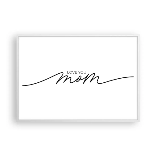 Plakat i hvid ramme - Stor følelse - 100x70 cm