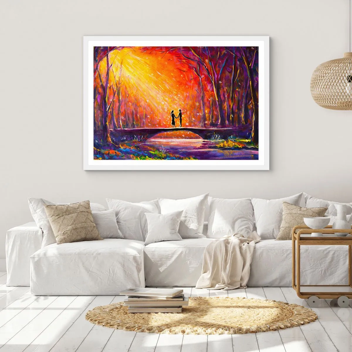 Plakat i hvid ramme - Himlen elsker dem også - 91x61 cm