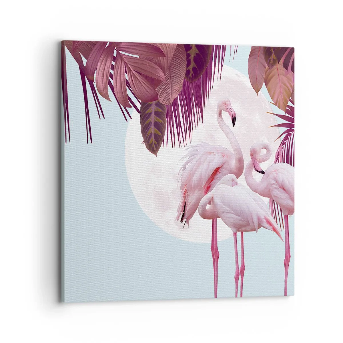 Lærredstryk - Billede på lærred - Tre fugles ynde - 70x70 cm