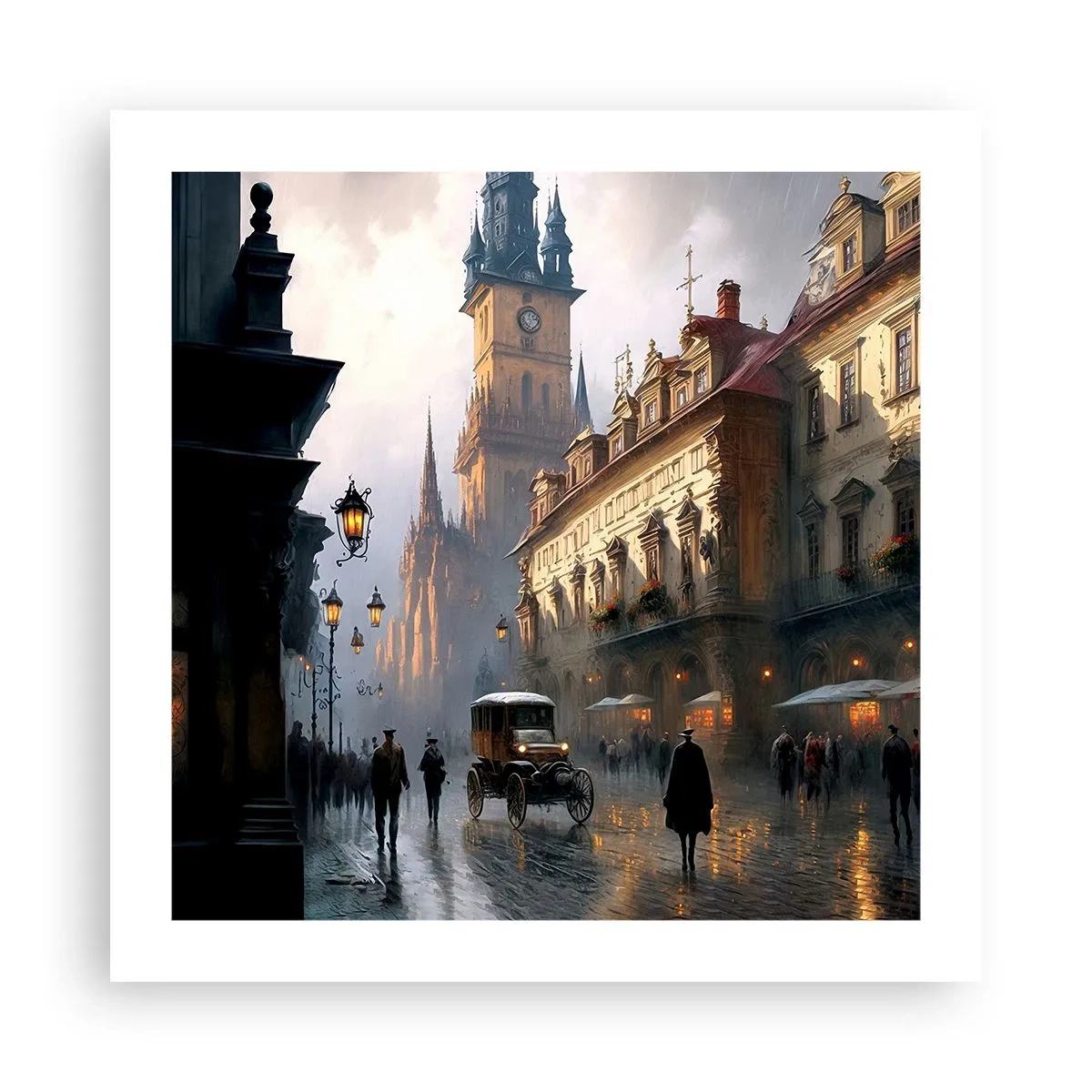Plakat - Magien i en aften i Prag - 50x50 cm
