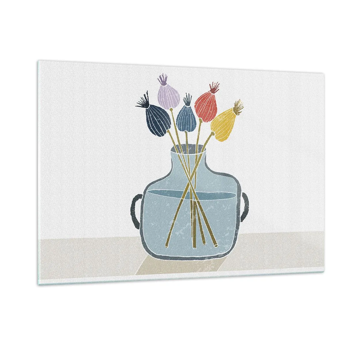 Billede på glas - Som et valmuefrø - 120x80 cm