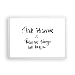 Plakat i hvid ramme - Hvordan skal man leve? - 70x50 cm