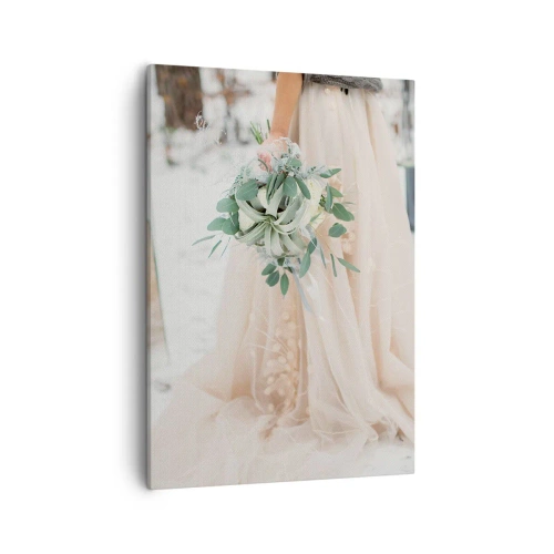 Lærredstryk - Billede på lærred - Og de levede lykkeligt til deres dages ende - 50x70 cm