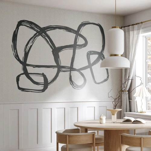 Fototapet Premium Canvas - Loopet abstraktion - Boho, Stykke, Minimalistisk - 500x350 cm