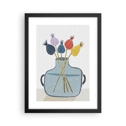 Plakat i sort ramme - Som et valmuefrø - 30x40 cm