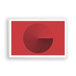 Plakat i hvid ramme - Cirkulær bevægelse - 91x61 cm