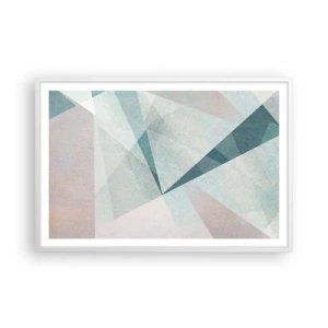 Plakat i hvid ramme - Rolig og alligevel dynamisk - 91x61 cm