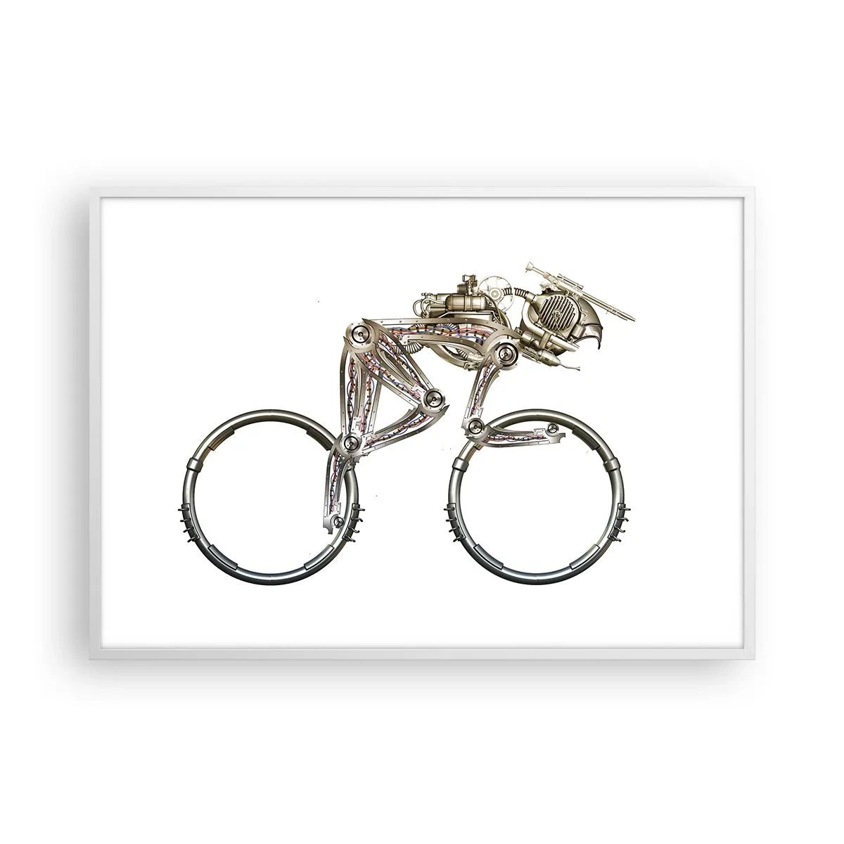 Plakat i hvid ramme - En fantastisk maskine - 100x70 cm