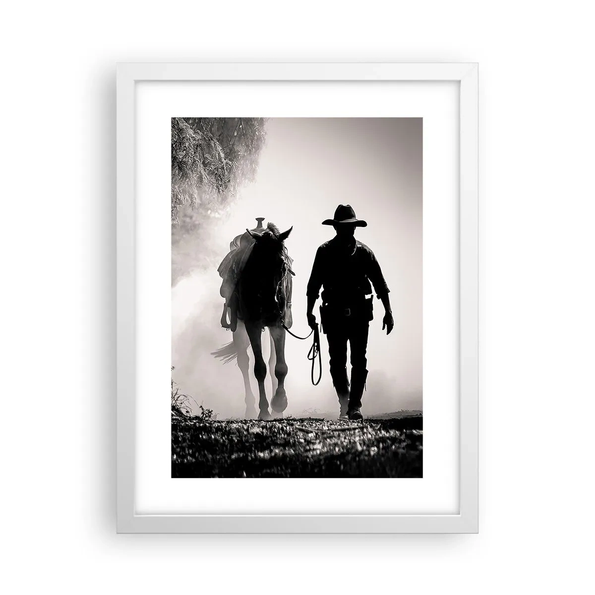 Plakat i hvid ramme - En morgen i Texas - 30x40 cm