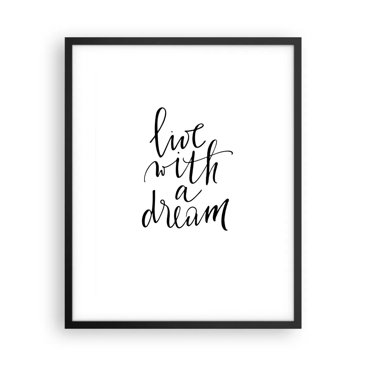 Plakat i sort ramme - Of course - 40x50 cm