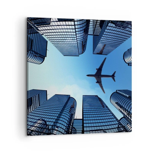 Lærredstryk - Billede på lærred - Udsigt fra glasslugten - 60x60 cm