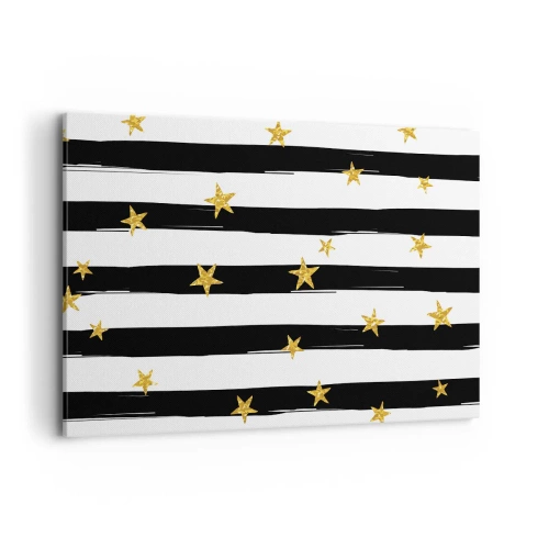 Lærredstryk - Billede på lærred - Vi blev alle født under en heldig stjerne - 120x80 cm