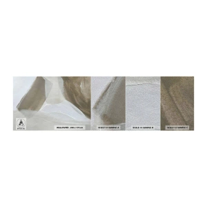 Prøve Fototapet Premium Sand - Bølge af hvidt - Lyse, Stykke, Minimalistisk - 100x30 cm
