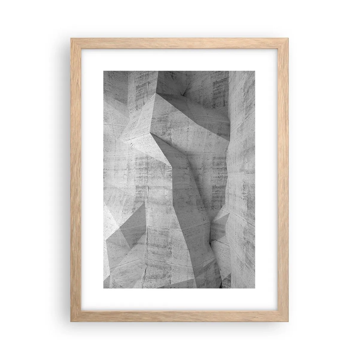 Plakat i ramme af lyst egetræ - En ægte udfordring - 30x40 cm