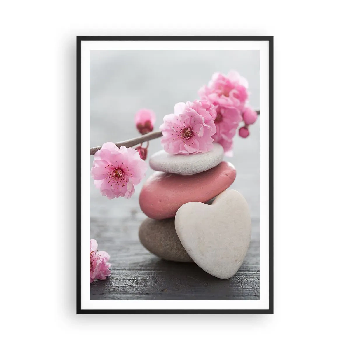 Plakat i sort ramme - Kirsebærblomstens lyksalighed - 70x100 cm