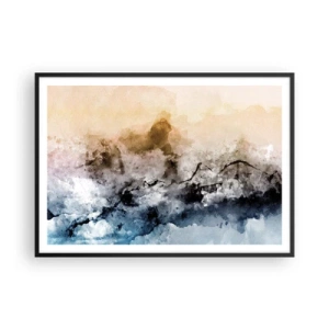 Plakat i sort ramme - Sænket i en tågesvirvel - 100x70 cm