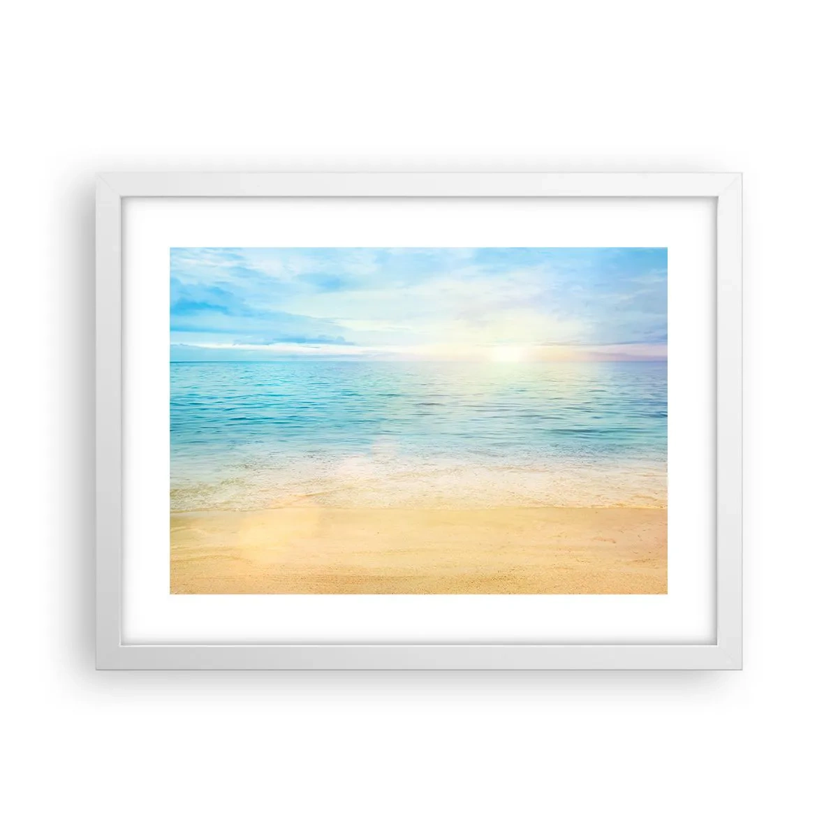 Plakat i hvid ramme - Det store blå - 40x30 cm