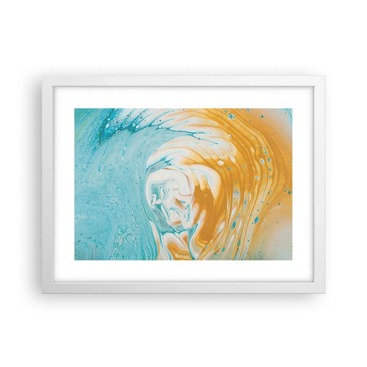 Plakat i hvid ramme - Pastel hvirvel - 40x30 cm