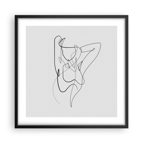 Plakat i sort ramme - Virkelig, hvad er du for en person... - 50x50 cm