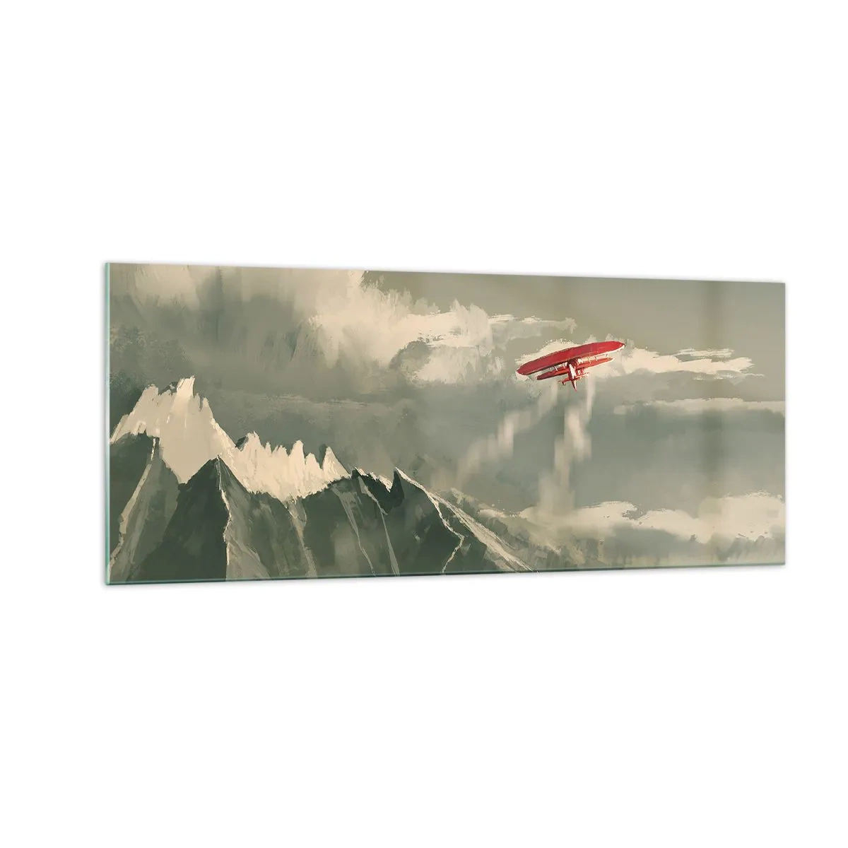 Billede på glas - Frygtløs pioner - 100x40 cm