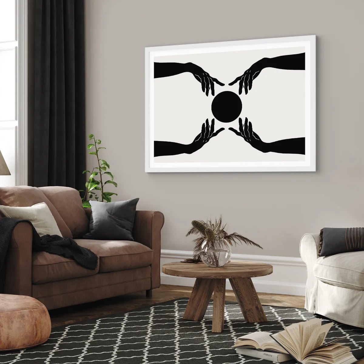 Plakat i hvid ramme - Et hemmeligt tegn - 100x70 cm