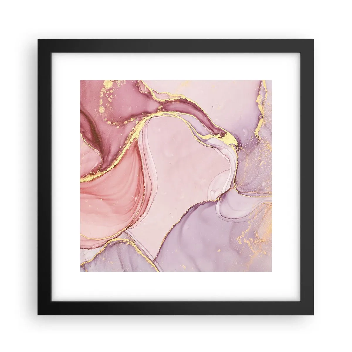 Plakat i sort ramme - Et kærtegn af farver - 30x30 cm