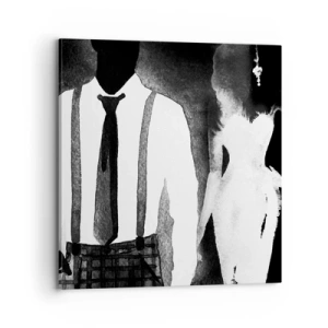 Lærredstryk - Billede på lærred - I en noir-atmosfære - 70x70 cm