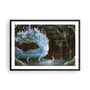 Plakat i sort ramme - Et fantastisk møde - 70x50 cm