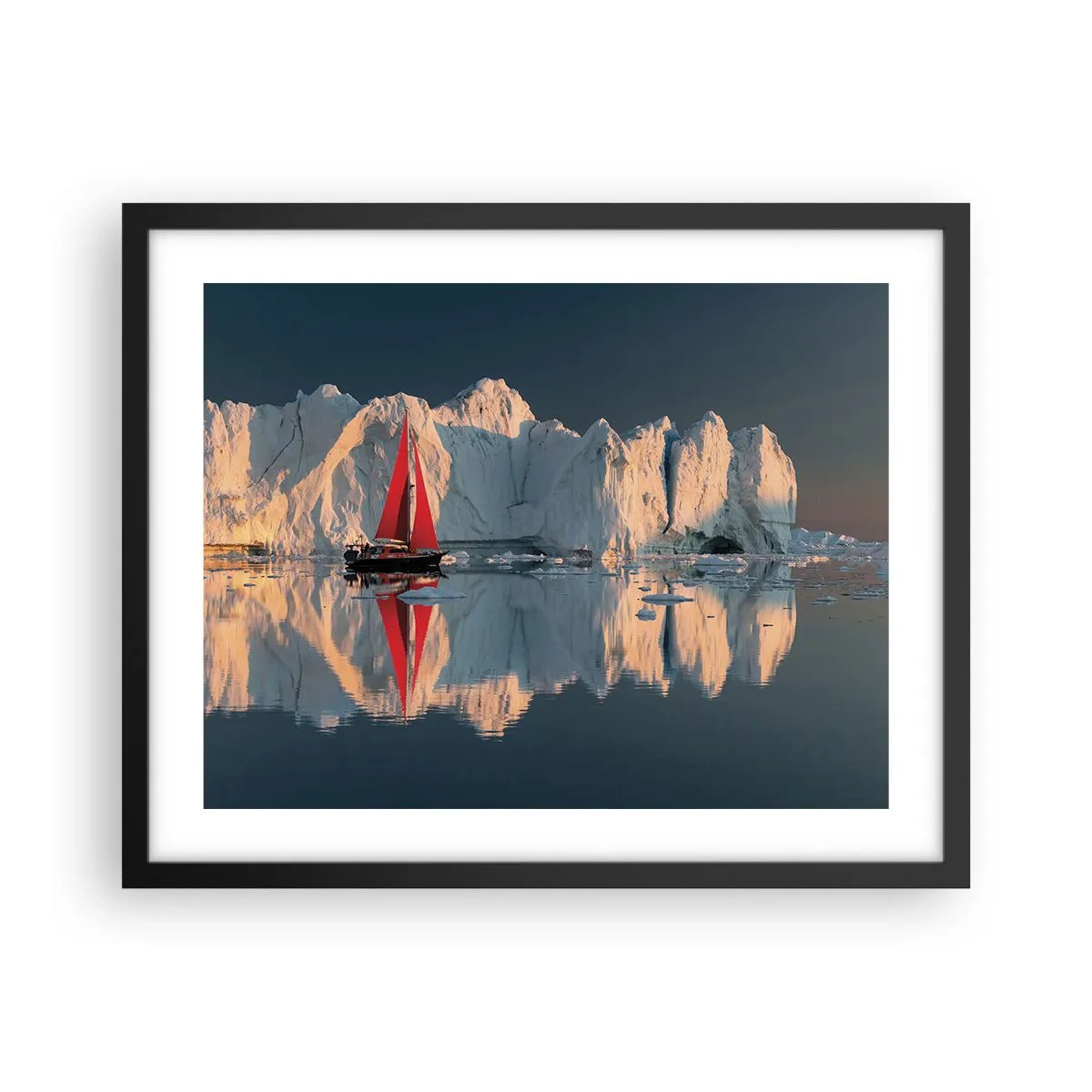 Plakat i sort ramme - På kanten af verden - 50x40 cm