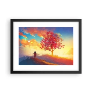 Plakat i sort ramme - Pilgrim på bestemmelsesstedet - 40x30 cm