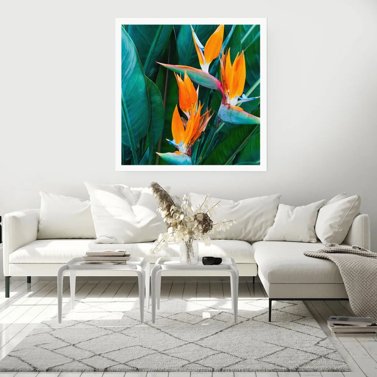 Plakat - Er det en blomst eller er det en fugl? - 40x40 cm