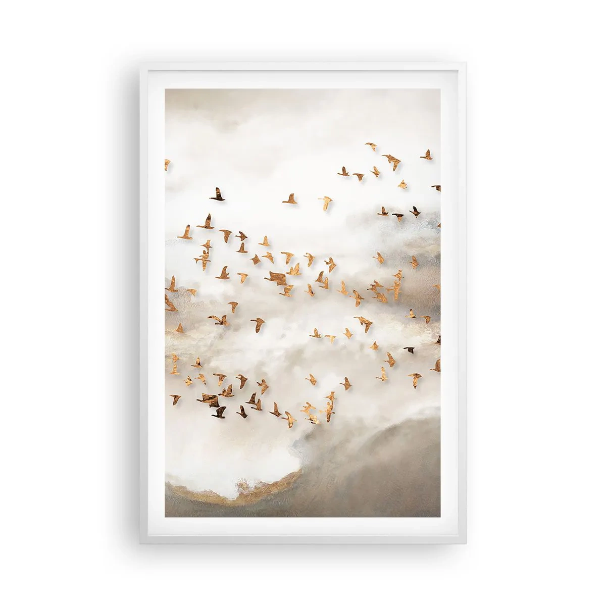 Plakat i hvid ramme - Det er på tide... - 61x91 cm