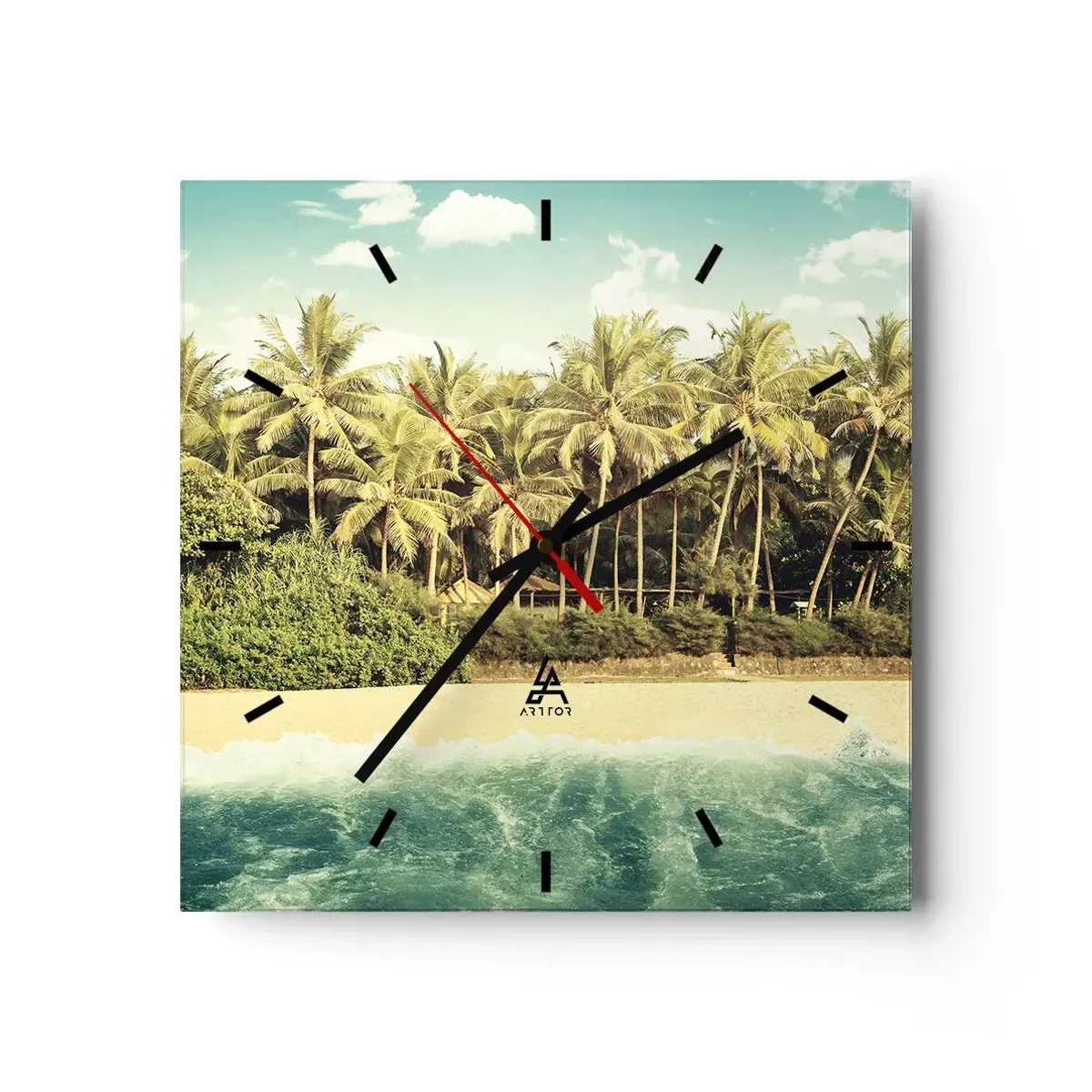 Vægur, Uret - Hvad med her? - 40x40 cm