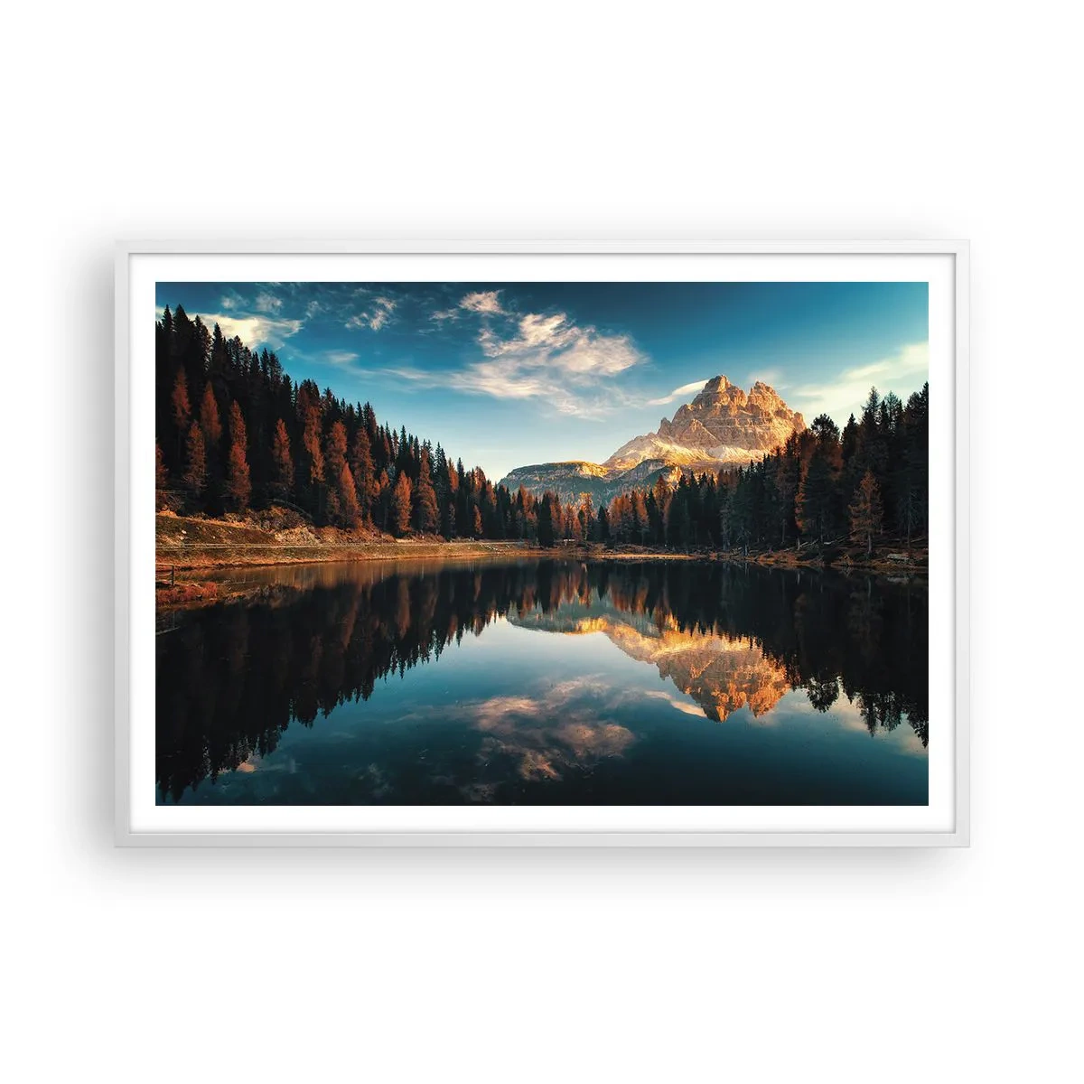 Plakat i hvid ramme - Dobbelt landskab - 100x70 cm