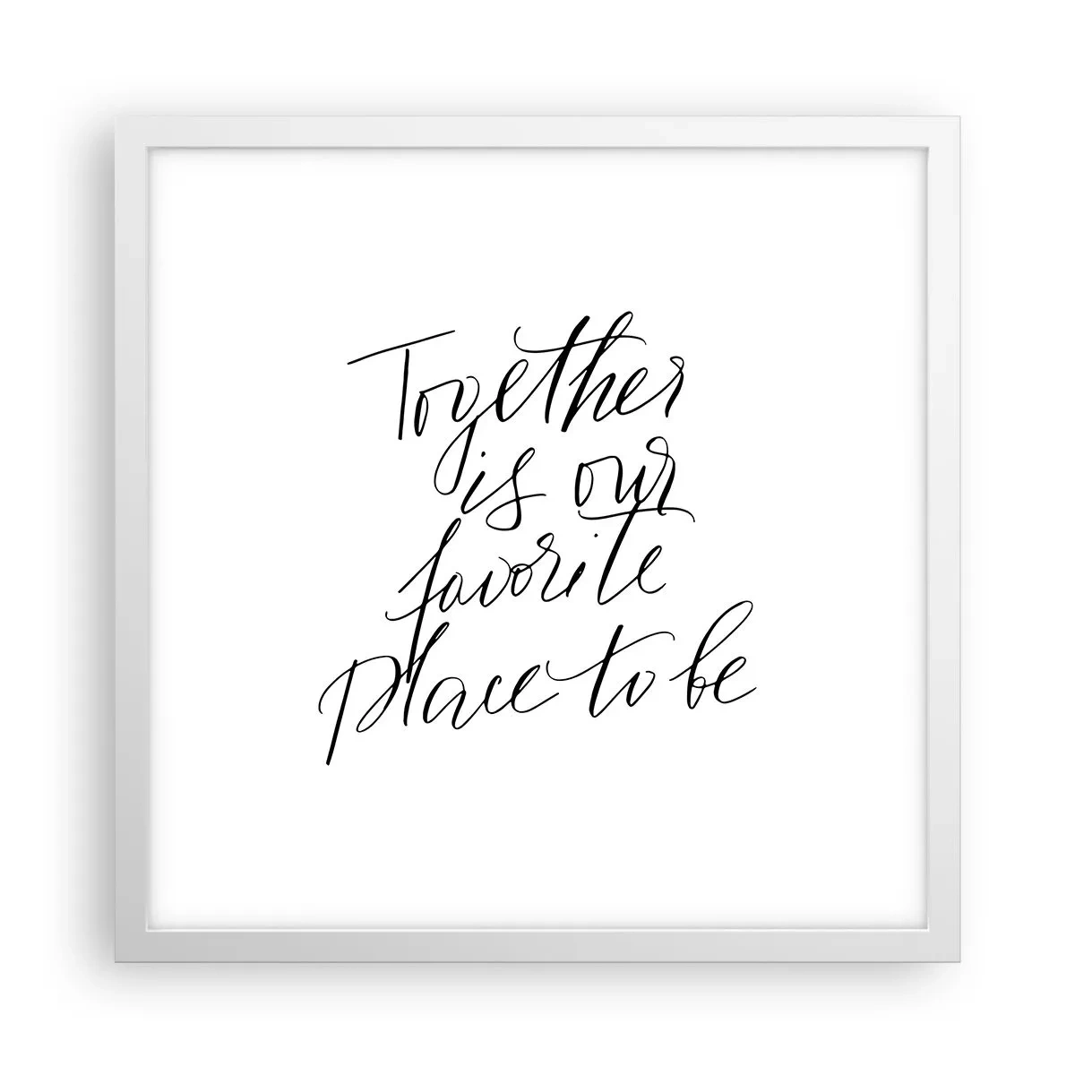 Plakat i hvid ramme - Føler du det også? - 40x40 cm