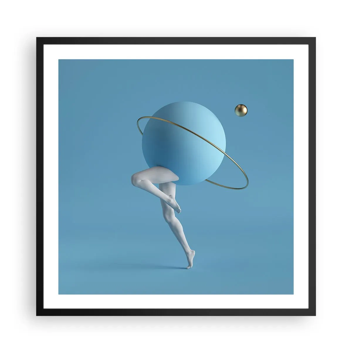 Plakat i sort ramme - Og planeterne går amok - 60x60 cm