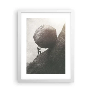 Plakat i hvid ramme - Jeg tror mod al forventning - 30x40 cm