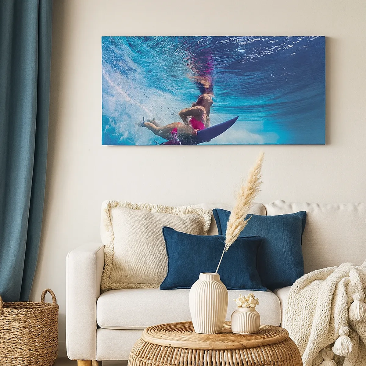 Lærredstryk - Billede på lærred - Dybden af glæde - 30x30 cm