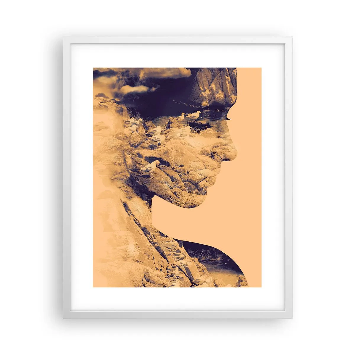 Plakat i hvid ramme - Smuk af natur - 40x50 cm