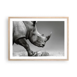 Plakat i ramme af lyst egetræ - En ustoppeli - 70x50 cm
