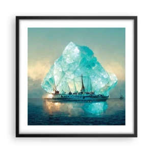 Plakat i sort ramme - Arktisk diamant - 50x50 cm