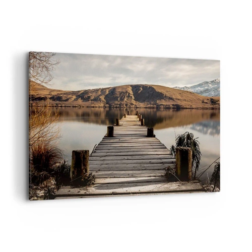 Lærredstryk - Billede på lærred - Et landskab i stilhed - 100x70 cm
