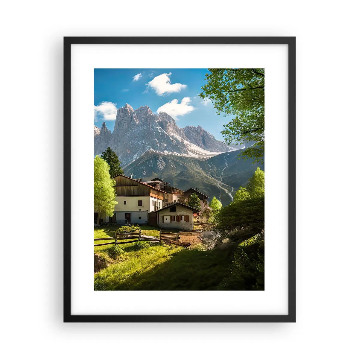Plakat i sort ramme - Alpeidyl - 40x50 cm