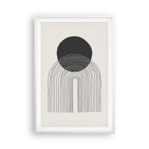 Plakat i hvid ramme - Rystende og selvsikker - 61x91 cm