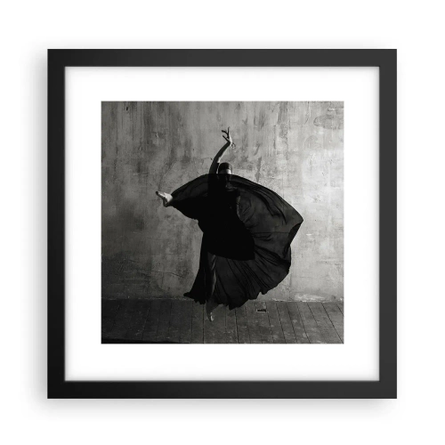 Plakat i sort ramme - Passioneret bælte - 30x30 cm