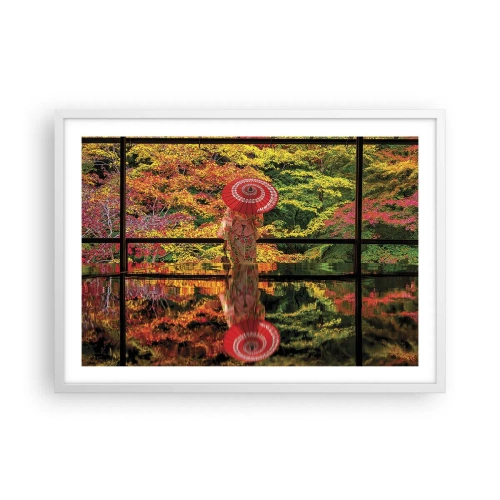 Plakat i hvid ramme - I naturens tempel - 70x50 cm