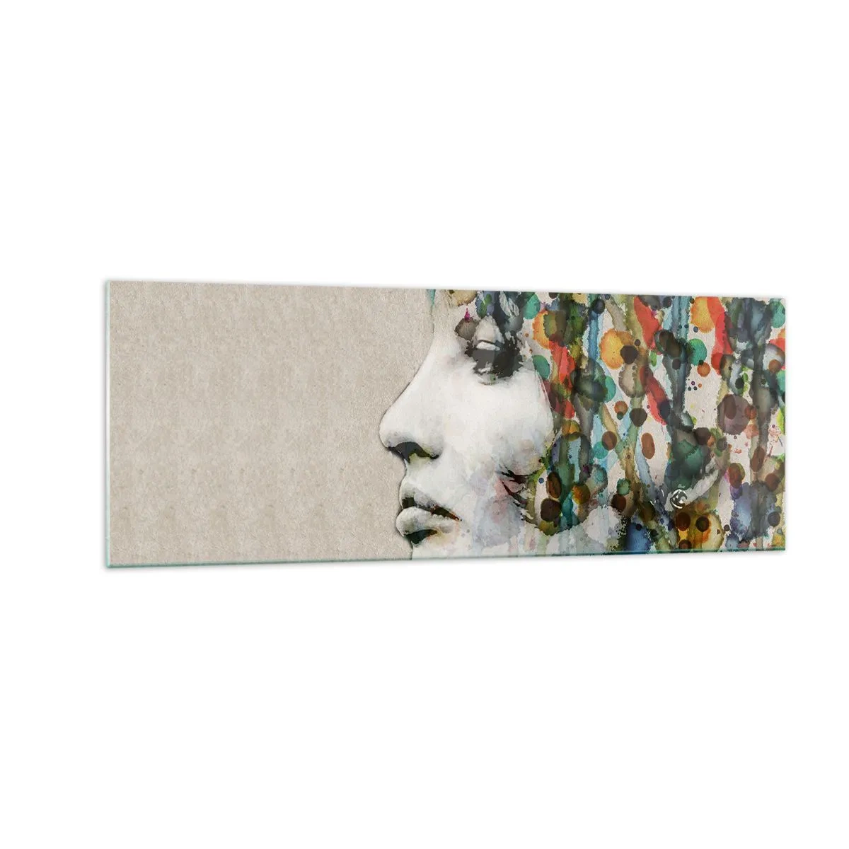 Billede på glas - Hun kom ud af den grå - 140x50 cm